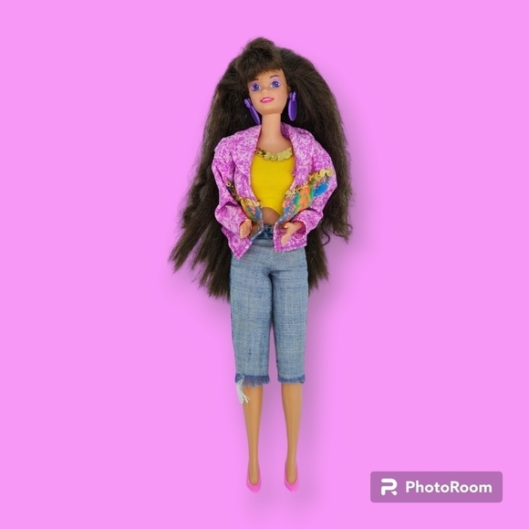 1993 Barbie Brunette Paint n' Dazzle Vintage - Picture 1 of 7